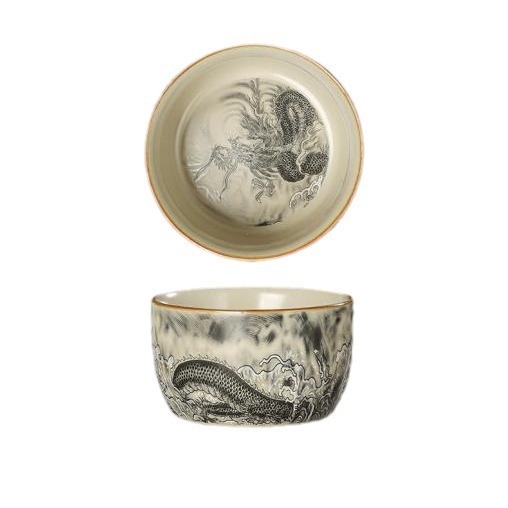 Ceșu Pu-erh Ru Kiln, ceașcă ceramică pentru uz personal, stil chinez Jian Ware pentru acasă