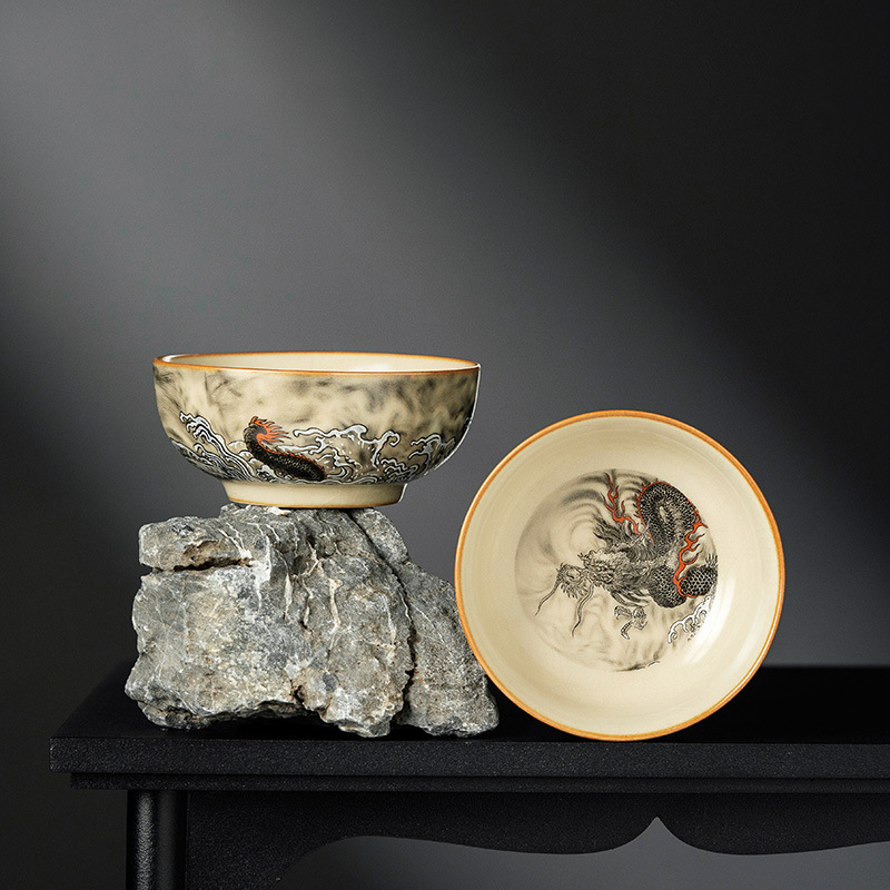 Ceșu Pu-erh Ru Kiln, ceașcă ceramică pentru uz personal, stil chinez Jian Ware pentru acasă