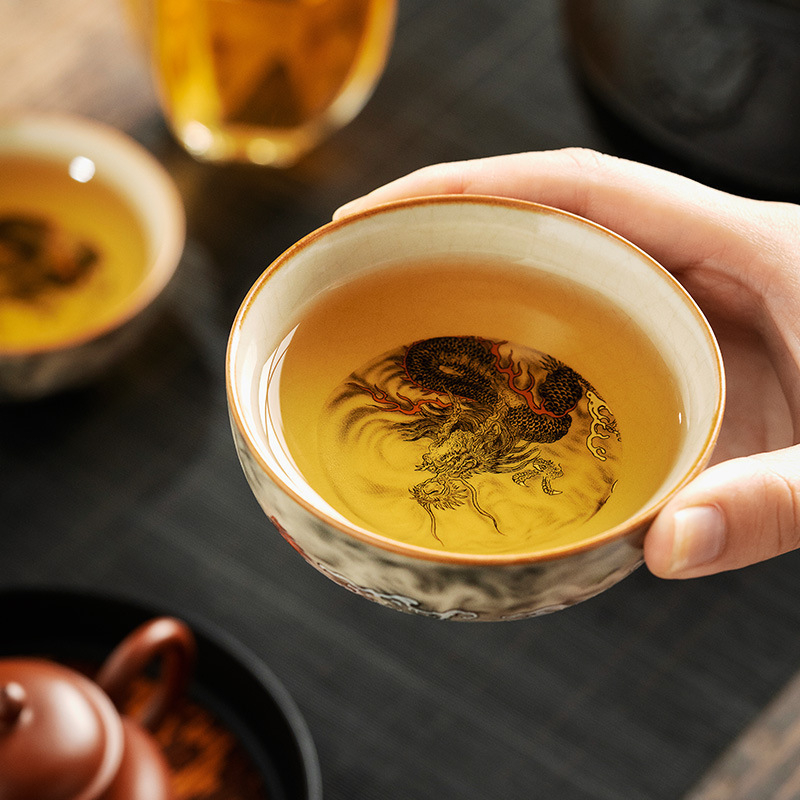 Ceșu Pu-erh Ru Kiln, ceașcă ceramică pentru uz personal, stil chinez Jian Ware pentru acasă