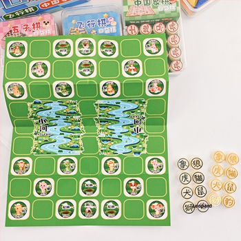 Set mini de buzunar pentru familie cu Flying Chess, Gomoku, Xiangqi, Dame și Animal Chess – Jocuri educaționale pentru copii
