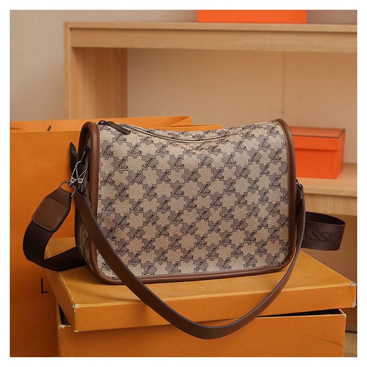 Geantă crossbody pentru femei în carouri, stil Boston, geantă retro pentru zi cu zi