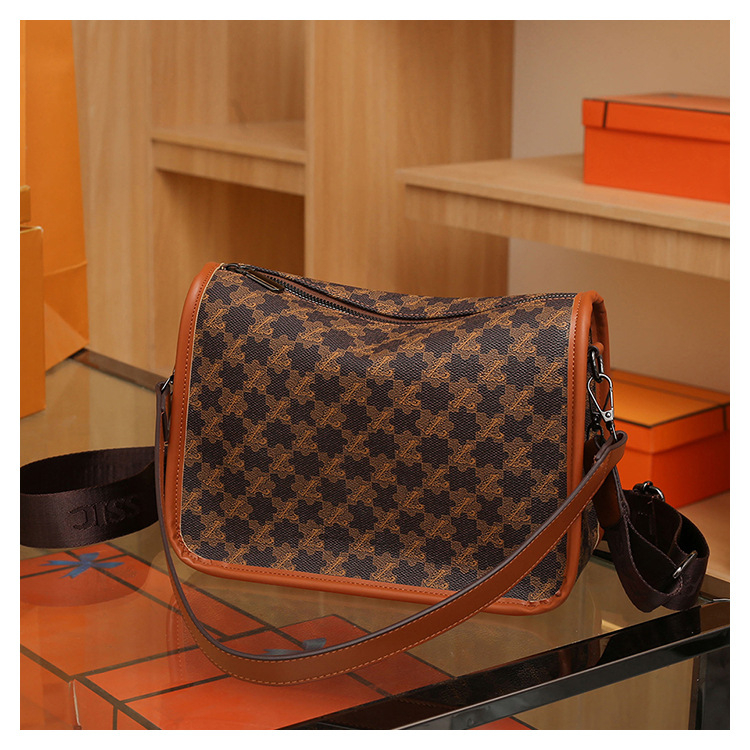 Geantă crossbody pentru femei în carouri, stil Boston, geantă retro pentru zi cu zi