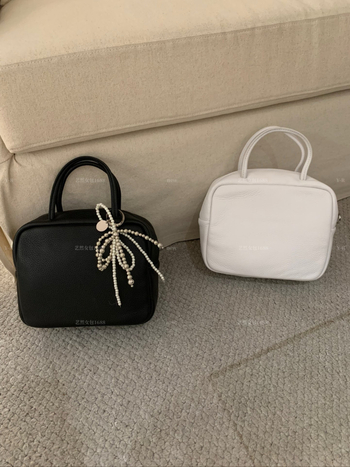 Geantă pentru femei din piele naturală, mică geantă pătrată în stil retro minimalist, geantă Boston
