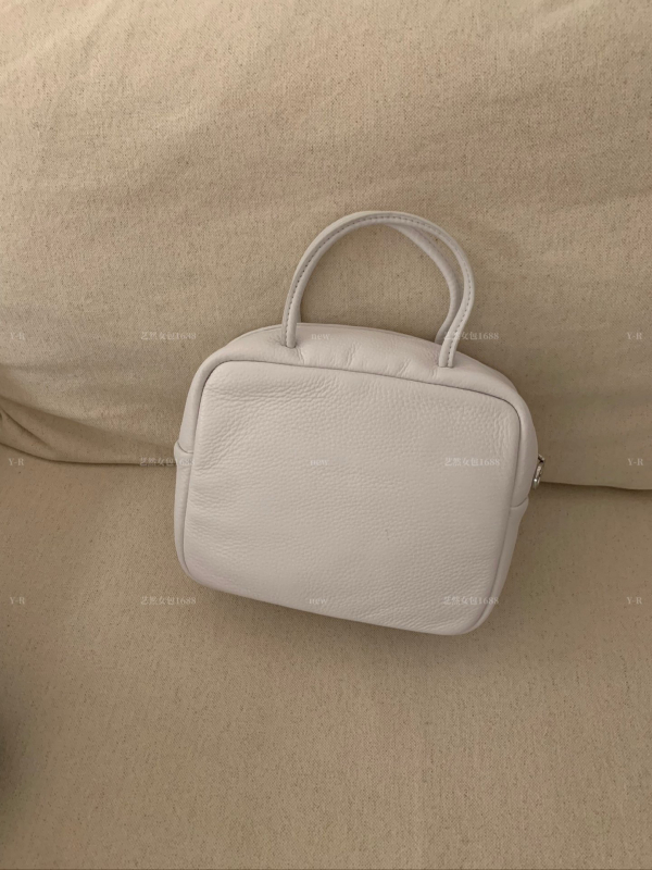 Geantă pentru femei din piele naturală, mică geantă pătrată în stil retro minimalist, geantă Boston