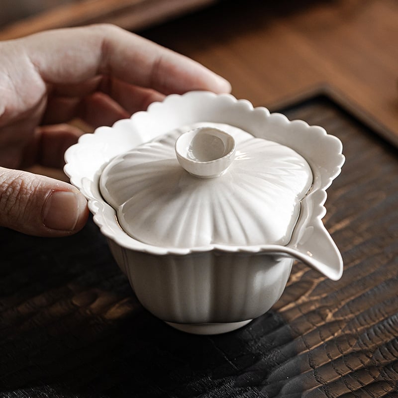 MiYa gaiwan cu capac, set ceai cu bol și ceașcă în stil Three-Talent, ceramic Gongfu pentru casă