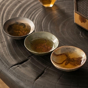 Ceșcuță ceramică în formă de dragon cu glazură de cuptor, lut purpuriu cu nisip, set Kung Fu pentru ceai, ceașcă premium pentru maeștri