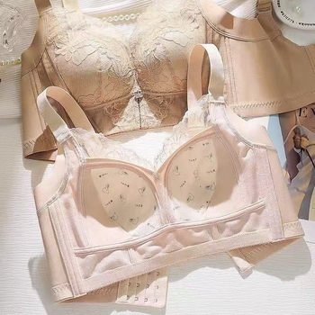 Sutien pentru mărime mare, cupă subțire, fără sârmă, dantelat, modelator, susținere laterală, cupă CD