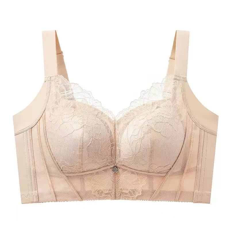 Sutien pentru mărime mare, cupă subțire, fără sârmă, dantelat, modelator, susținere laterală, cupă CD