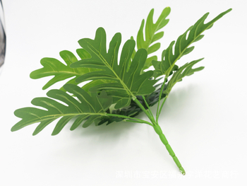 Plantă artificială de perete cu 9 tulpini de frunze de taro pentru decor