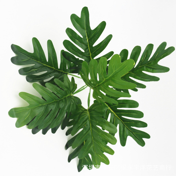 Plantă artificială de perete cu 9 tulpini de frunze de taro pentru decor