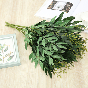 Plantă artificială cu frunze de salcie — buchet pentru nunți și decor acasă
