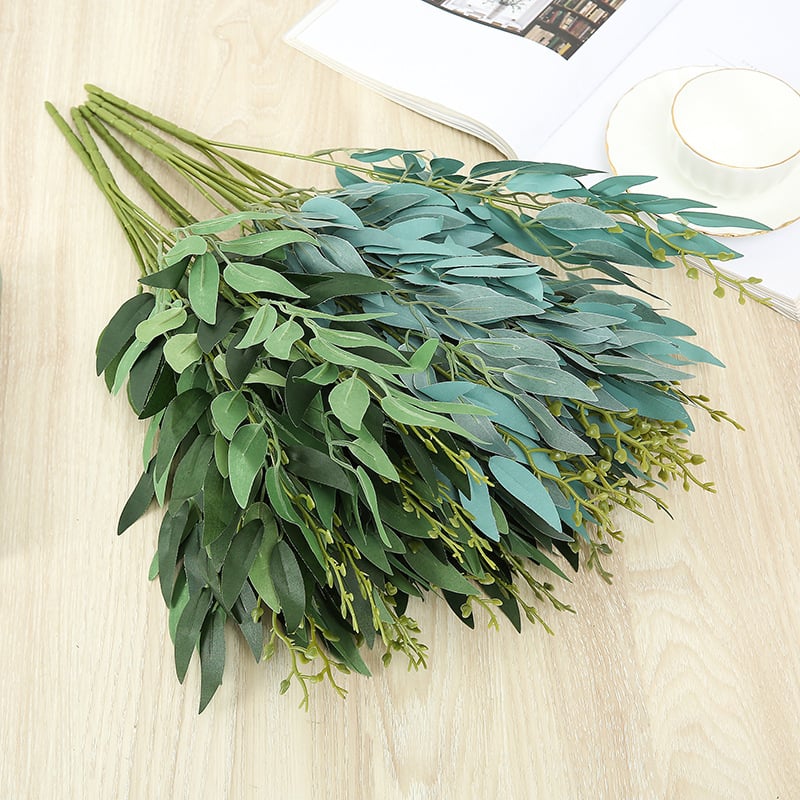 Plantă artificială cu frunze de salcie — buchet pentru nunți și decor acasă