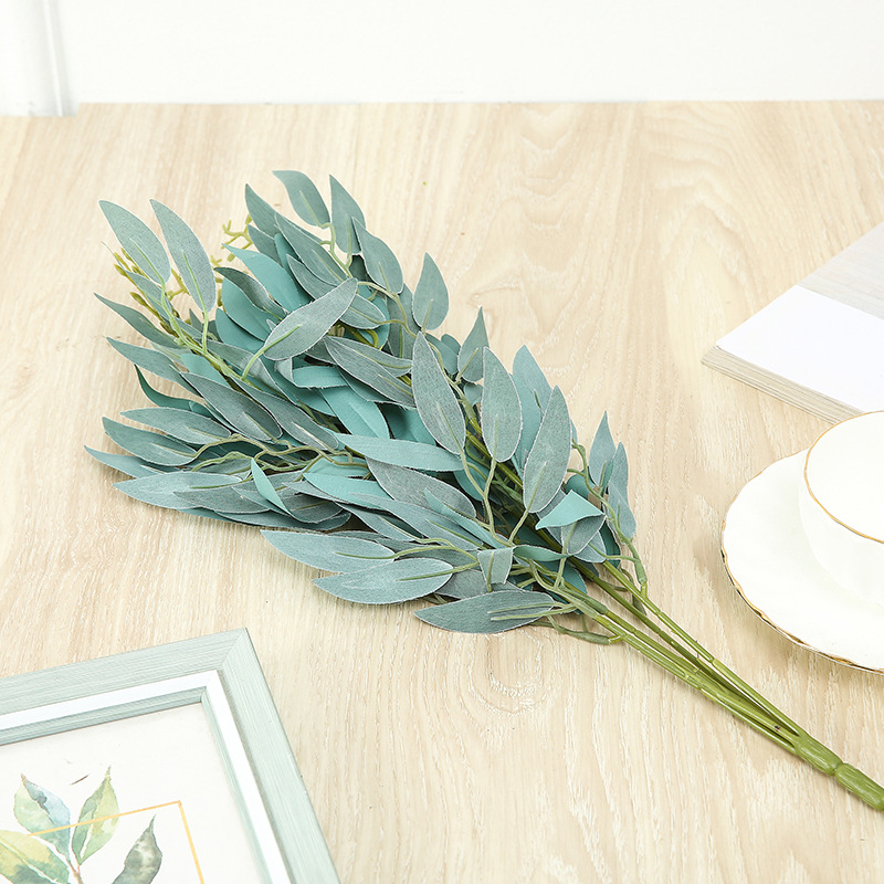 Plantă artificială cu frunze de salcie — buchet pentru nunți și decor acasă
