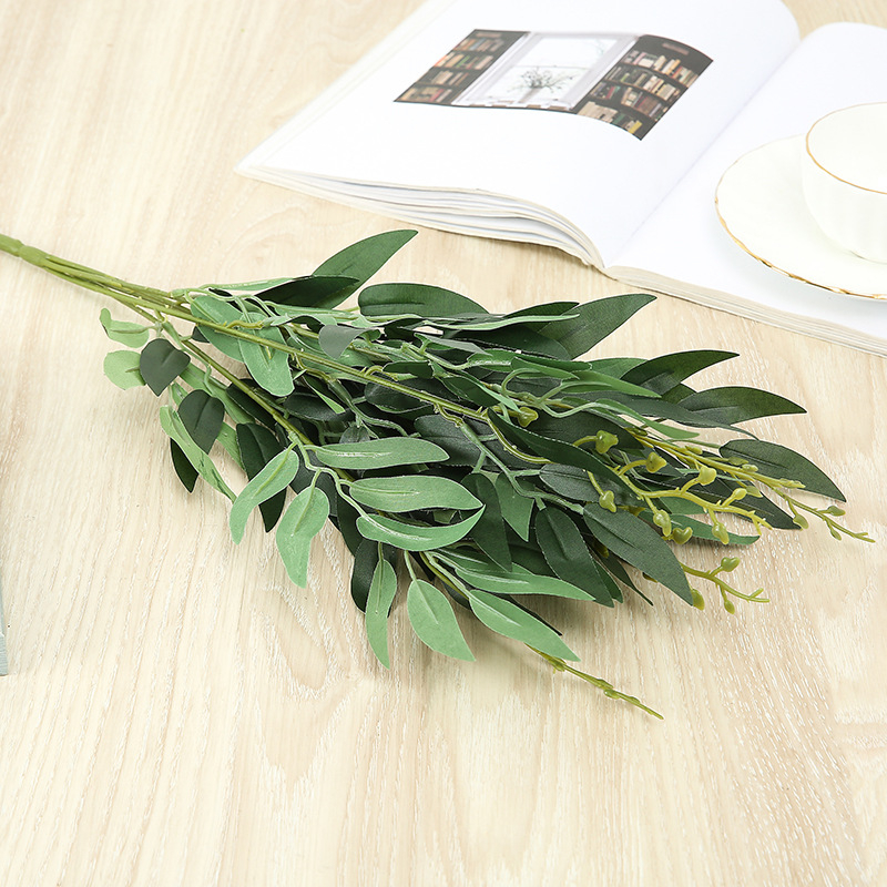 Plantă artificială cu frunze de salcie — buchet pentru nunți și decor acasă