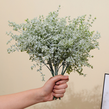 Plantă artificială de eucalipt în ghiveci verde, înălțime 30–100 cm, decor vegetal pentru amenajare casnică și ședințe foto
