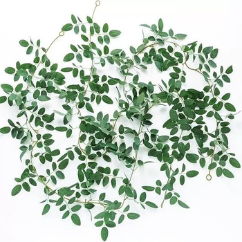 Viță artificială verde cu frunze de trandafir – buchet decorativ pentru casă, centru de masă
