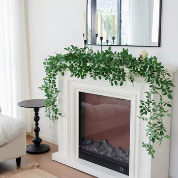 Viță artificială verde cu frunze de trandafir – buchet decorativ pentru casă, centru de masă
