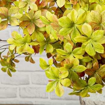 Plantă artificială agățată cu frunze în formă de clopot în nuanțe verzi de toamnă, flori de mătase pentru decor interior și recuzită foto, înălțime 30–100 cm