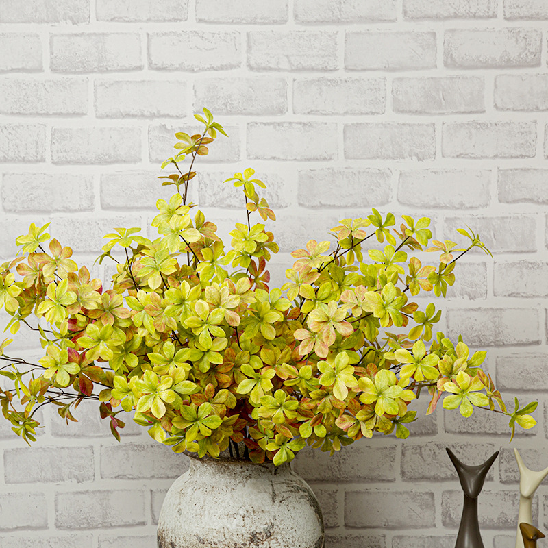 Plantă artificială agățată cu frunze în formă de clopot în nuanțe verzi de toamnă, flori de mătase pentru decor interior și recuzită foto, înălțime 30–100 cm