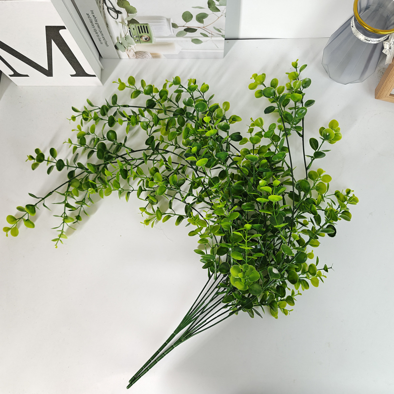 Viță artificială de eucalipt cu frunze, pentru interior, decor verde de perete agățat