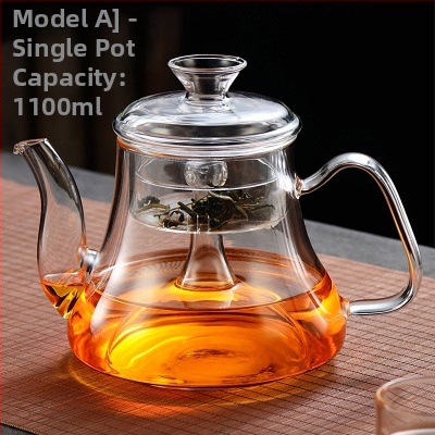 Ceainic din sticlă borosilicată pentru ceai de plante, capacitate mare, transparent, pentru încălzire pe plită ceramică electrică