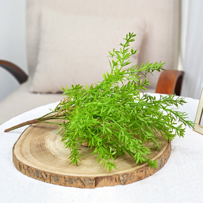 Plantă artificială în stil forestier, cu ferigă cu șapte ramuri, pentru decor de perete interior, aranjament de nuntă și recuzită pentru fotografii