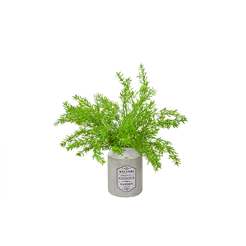 Plantă artificială în stil forestier, cu ferigă cu șapte ramuri, pentru decor de perete interior, aranjament de nuntă și recuzită pentru fotografii