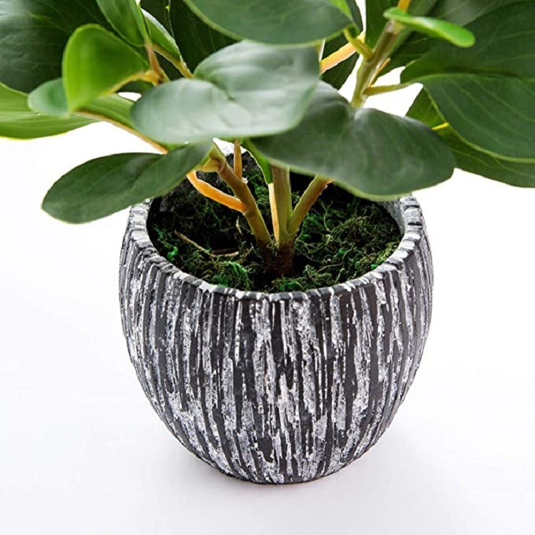 Plantă artificială mini în ghiveci pentru decor de birou, interior pentru casă și hotel