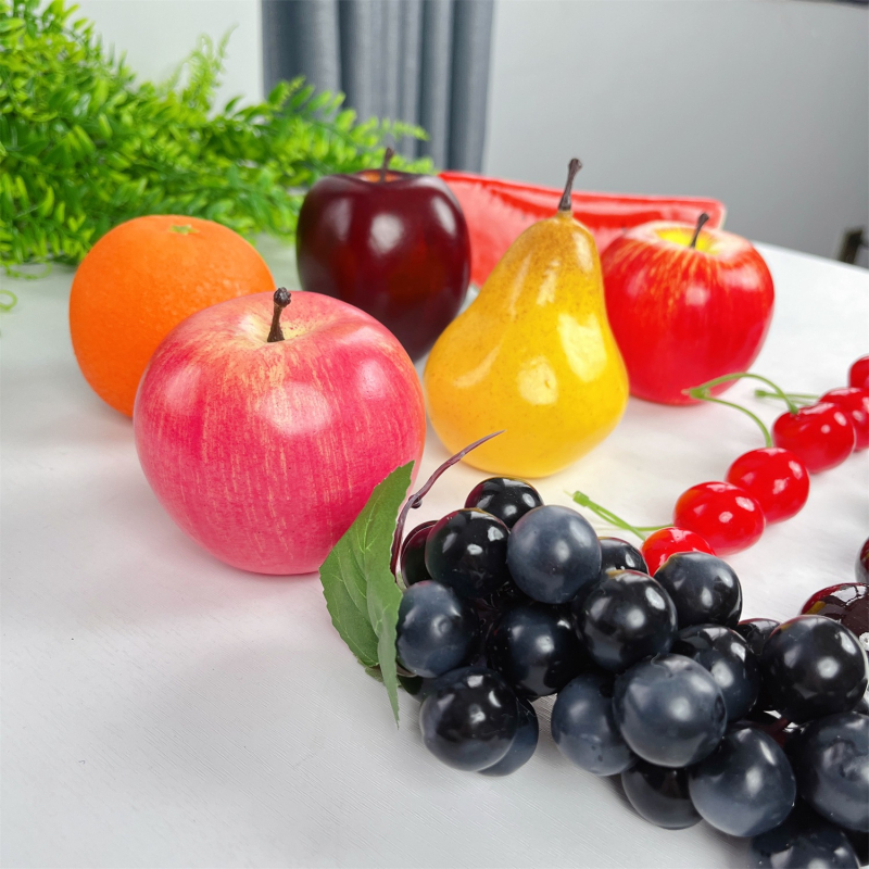Set cu 13 fructe artificiale din spumă – fructe simulate pentru decor (LDPE)