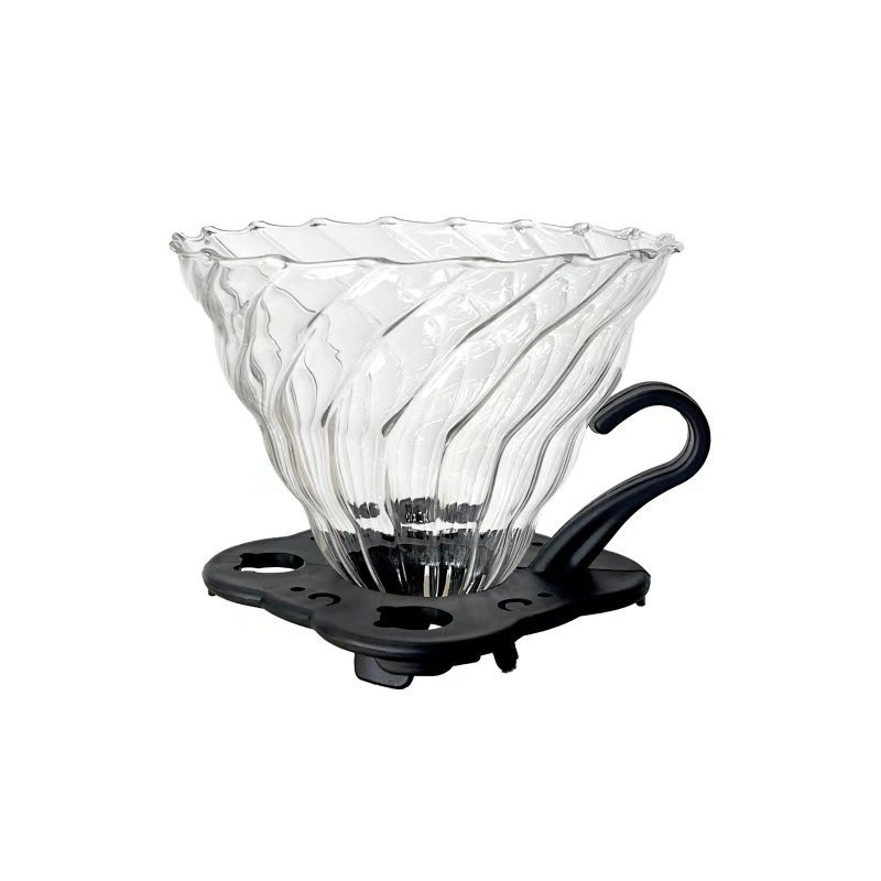 V60 kávé filterező készlet hőálló boroszilikát üvegből, állvánnyal és üveg tálalókancsóval