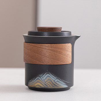 Set de ceai Gongfu din ceramică, 1 ceainic și 4 cești, suvenir de călătorie