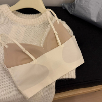 Bustier dantelat în stil franțuzesc, cupe triunghiulare, top din bumbac
