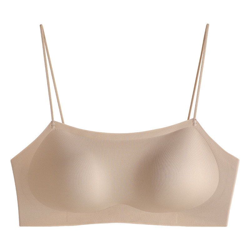 Sutien dintr-o bucată, fără cusături, pentru femei, cu spate frumos, model subțire de vară, susținere pentru bust mic, sutien invizibil
