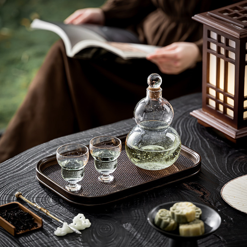 Ceainic din sticlă în formă de dovleac, transparent pentru infuzare la rece, sticlă de ceai în stil chinezesc pentru extracție la rece a ceaiului verde, set elegant pentru acasă