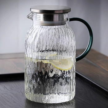Ceainic din sticlă borosilicată rezistentă la temperaturi înalte, pentru uz casnic, potrivit pentru foc deschis, cu capacitate mare pentru infuzarea ceaiului și apă rece
