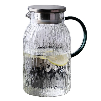 Ceainic din sticlă borosilicată rezistentă la temperaturi înalte, pentru uz casnic, potrivit pentru foc deschis, cu capacitate mare pentru infuzarea ceaiului și apă rece