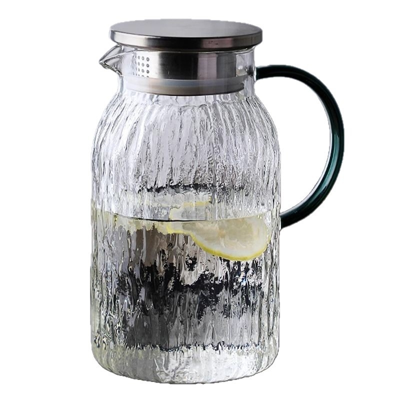 Ceainic din sticlă borosilicată rezistentă la temperaturi înalte, pentru uz casnic, potrivit pentru foc deschis, cu capacitate mare pentru infuzarea ceaiului și apă rece