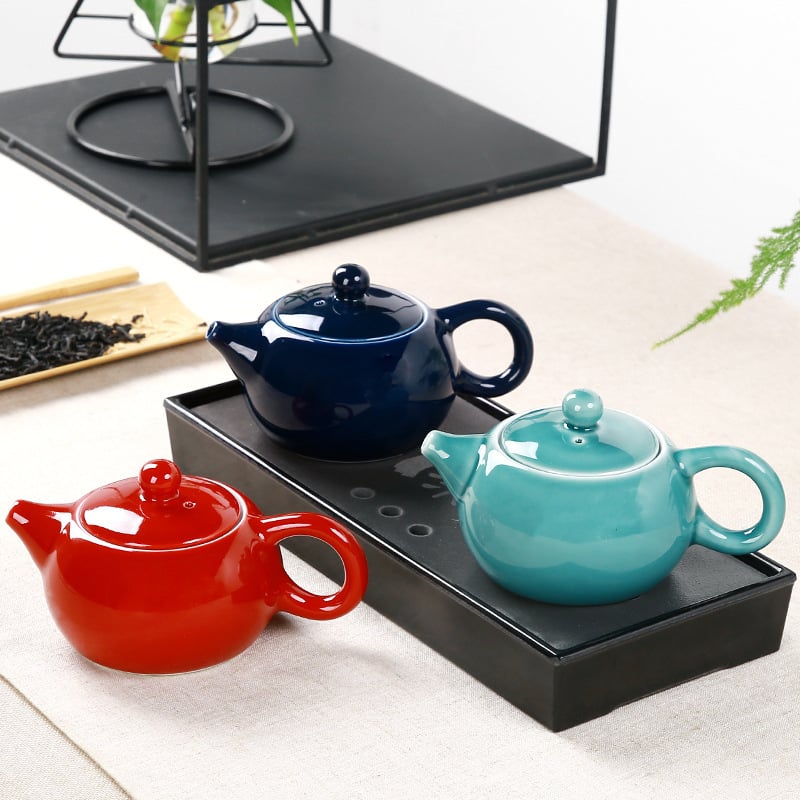 Ceainic Xi Shi din ceramică, glazură celadon, 180 ml, pentru ceremonia Kung Fu a ceaiului, design cu un singur vas, logo personalizabil