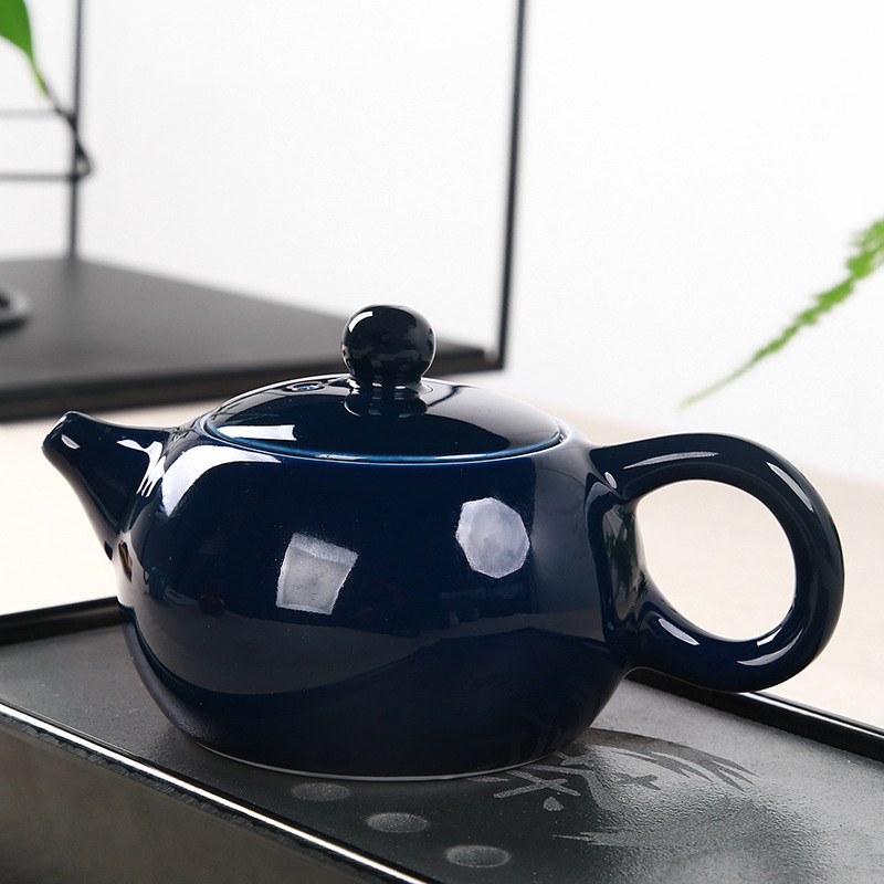 Ceainic Xi Shi din ceramică, glazură celadon, 180 ml, pentru ceremonia Kung Fu a ceaiului, design cu un singur vas, logo personalizabil