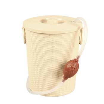 Tavă de ceai cu drenaj, din rătan artificial, găleată rotundă pentru resturi de ceai, recipient de stocare cu filtru pentru seturi Kung Fu ceai, dinPlastic