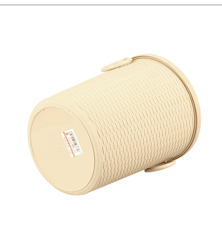Tavă de ceai cu drenaj, din rătan artificial, găleată rotundă pentru resturi de ceai, recipient de stocare cu filtru pentru seturi Kung Fu ceai, dinPlastic