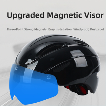 Cyklistická prilba s magnetickým šiltom, integrovaná PC škrupina, unisex dizajn s polovičnou maskou