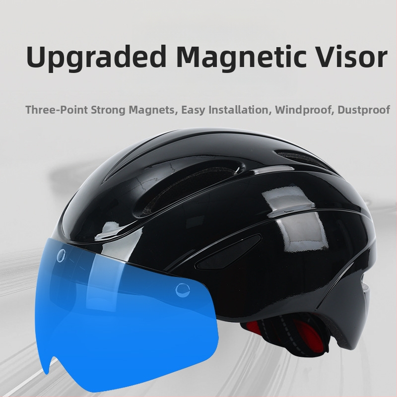 Cyklistická prilba s magnetickým šiltom, integrovaná PC škrupina, unisex dizajn s polovičnou maskou