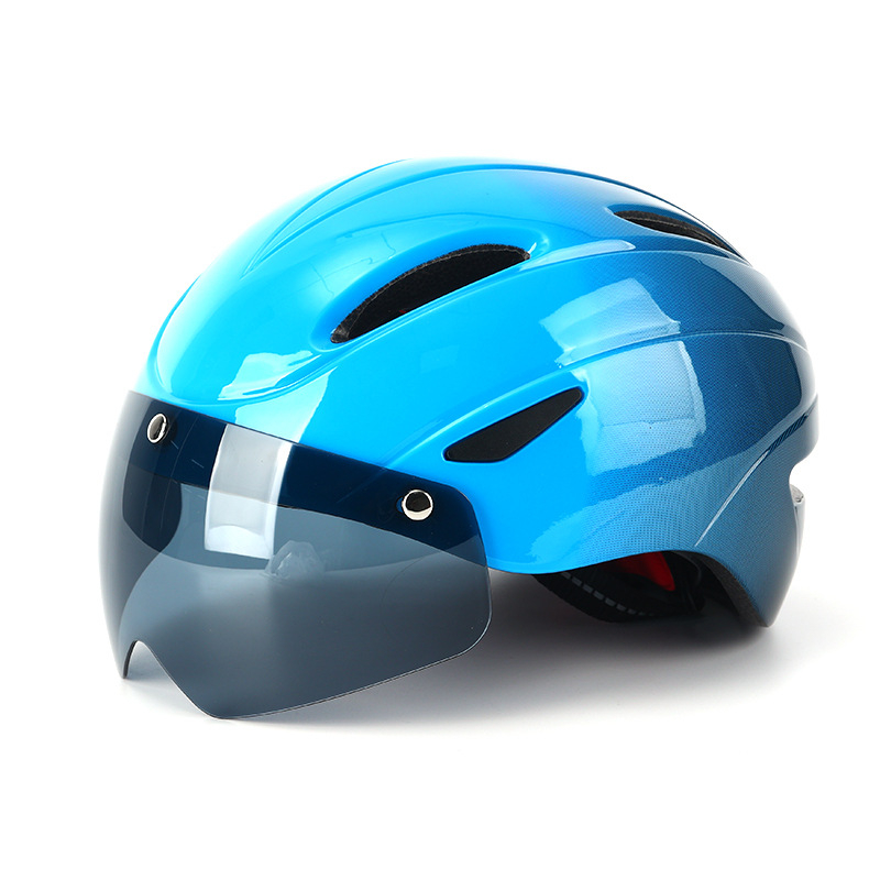 Casca de bicicletă cu vizier magnetic, carcasă PC integrată, unisex, design jumătate de față