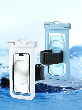 Sac impermeabil pentru telefon, cu curea de braț, husă protector sigilată pentru braț și încheietură, compatibilă cu ecranul tactil pentru snorkeling
