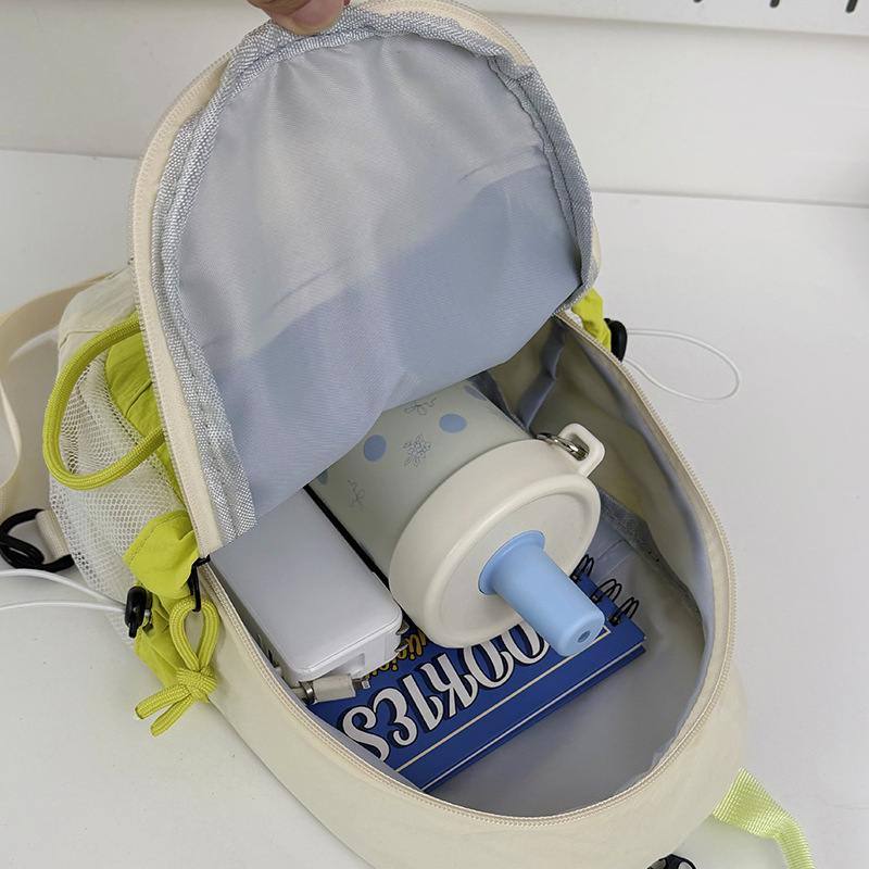Rucsac de exterior cu blocuri de culoare, pentru ciclism și drumeții, nylon ultraușor, 2 compartimente, rezistent la apă, unisex, până la 20 L, călătorii casual