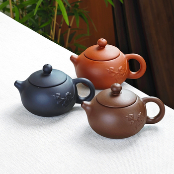 Ceainic din lut purpuriu Yixing Chaohu-Chaozhou, semi-manual, stil Xishi, capacitate mică, ceramic pentru ceai.
