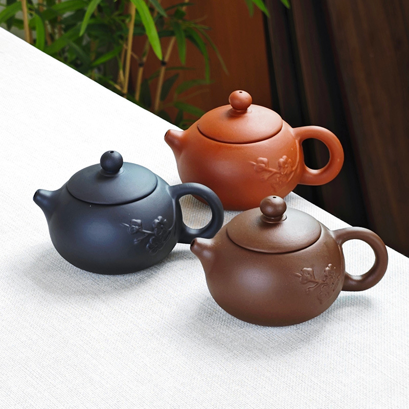 Ceainic din lut purpuriu Yixing Chaohu-Chaozhou, semi-manual, stil Xishi, capacitate mică, ceramic pentru ceai.