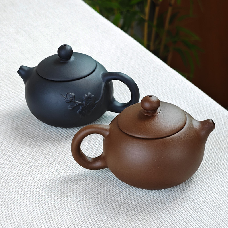 Ceainic din lut purpuriu Yixing Chaohu-Chaozhou, semi-manual, stil Xishi, capacitate mică, ceramic pentru ceai.