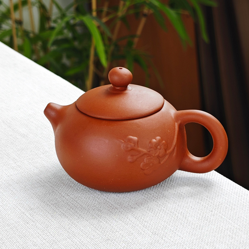 Ceainic din lut purpuriu Yixing Chaohu-Chaozhou, semi-manual, stil Xishi, capacitate mică, ceramic pentru ceai.